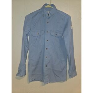 Tyndale FRFlame Resistant Work Shirt Mens Light Blue CAT 2 NFPA 2112 Made in USA